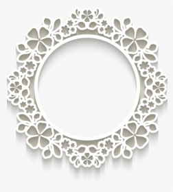 #frame #hd #white #3d #circle #portrait #flowers #decor - Vector Paper Doily Png, Transparent Png, Free Download