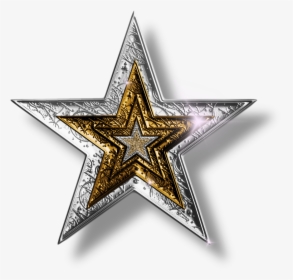Dallas Cowboys Star Png - Silver And Gold Stars, Transparent Png, Free Download