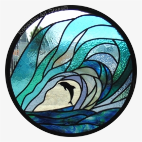 Transparent Water On Glass Png - Dolphin Stained Glass Pattern Ideas, Png Download, Free Download