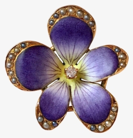 Violet Flower Brooch Vintage, HD Png Download, Free Download