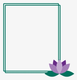 Frame, Lotus, Flower, Picture Frame, Green, Lilac - Lotus Frame Png Hd, Transparent Png, Free Download
