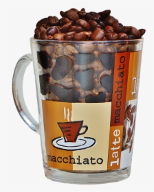 Coffee, Cup, Glass, Coffee Cup, Beans, Coffee Beans - Coffee, HD Png Download, Free Download