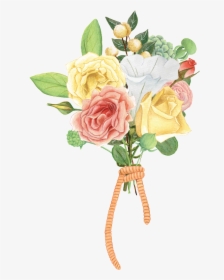 Hand Painted Beautiful Flower Bouquet Hd Png - Flower Hand Bouquet Png, Transparent Png, Free Download