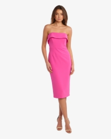 Zorianna Midi Dress In Colour Shocking Pink - Cocktail Dress, HD Png Download, Free Download