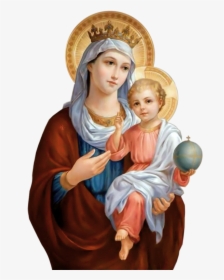 Catholic Child Veneration Of Church Jesus Queen Clipart - Blessed Mother Virgin Mary, HD Png Download, Free Download