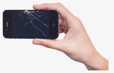 Phone In Hand - Broken Display Mobile Phone, HD Png Download, Free Download