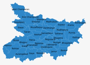 Bihar Districts - Svg - Bihar Map Clipart, HD Png Download, Free Download