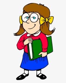 School Student Clip Art - Girl In School Clipart, HD Png Download, Free Download