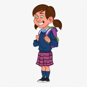 Clipart Student Listening - High School Girl Clipart, HD Png Download, Free Download