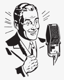 Radio-announcer - Dibujo Locutor De Radio, HD Png Download, Free Download