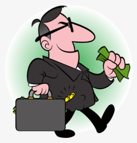 Men, Business, Money, Banker, Business Men - Cartoon Of Guy With Money, HD Png Download, Free Download