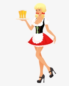 Picture Black And White Stock Oktoberfest With Beer - Oktoberfest Girl Clipart, HD Png Download, Free Download