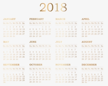 2018 Calendar Png, Transparent Png, Free Download