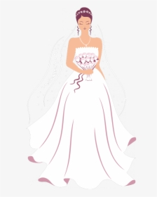 Fashion Clipart Wedding Dress - Wedding Dress Clipart, HD Png Download, Free Download