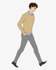 Transparent Man Pointing Clipart - Png Walking Cartoon Man, Png Download, Free Download
