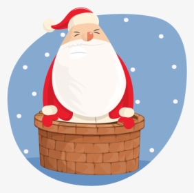 Transparent Cute Santa Png - Illustration, Png Download, Free Download