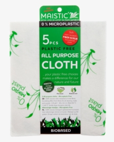 A Pack Of White Cloths With Green Plant Print Packaged - Maistic Cloth, HD Png Download, Free Download