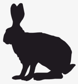 Domestic Rabbit Indian Hare Silhouette Clip Art - Rabbit Alice In Wonderland Silhouette, HD Png Download, Free Download