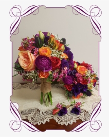 Clip Art Purple Orange Wedding - Motorcycle Wedding Flowers Ideas, HD Png Download, Free Download