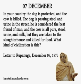 Srila Prabhupada Quotes For Month December - Caliber Collision Centers, HD Png Download, Free Download