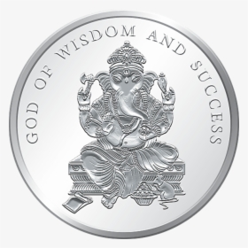 5 Gms Silver 999 Ganesh Ji Without Color Coin - Lord Ganesh Silver Coin, HD Png Download, Free Download