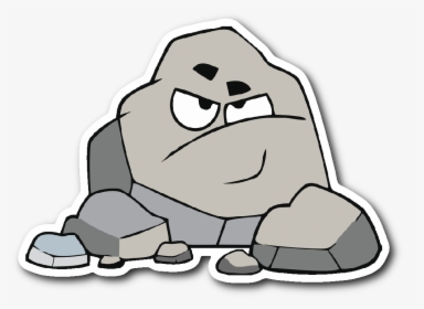 Chronic Kidney Stones Monster Sticker - Cartoon Rock Clipart, HD Png Download, Free Download