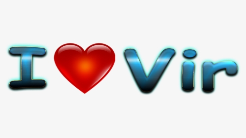 Vir 3d Letter Png Name - Heart, Transparent Png, Free Download