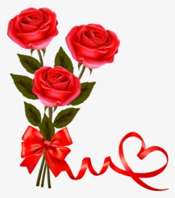Love Gift Red Rose Png - Valentine Day Red Rose, Transparent Png, Free Download