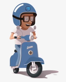 Delivery Scooter Icon - Order Food Online Png, Transparent Png, Free Download
