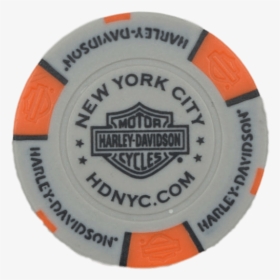Nyc Grey Orange Poker Chip - Label, HD Png Download, Free Download