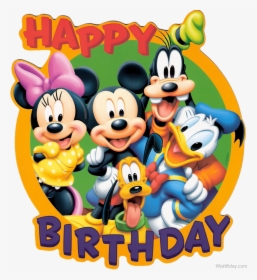Happy Birthday With Disney Cartoon - Happy Birthday Image With Cartoon, HD Png Download, Free Download