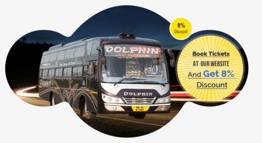 Online Bus Ticket Booking Dolphin Bus Service - Korba To Puri Dolphin Bus, HD Png Download, Free Download