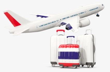 Luggage With Airplane - Airplane Italy Illustration, HD Png Download, Free Download