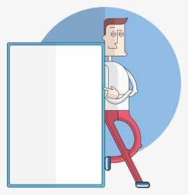 Businessman Point Present Free Photo - Cartoon, HD Png Download, Free Download