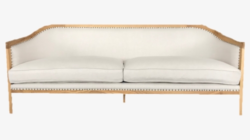 Palmer Sofa, Linen Sofa With Wood And Brass, White - Loveseat, HD Png Download, Free Download
