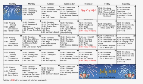 Activity Calendars For Nursing Home Residents, HD Png Download, Free Download