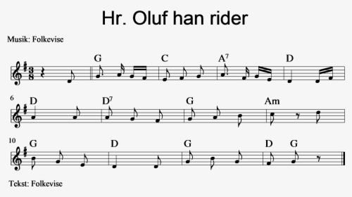 Oluf Han Rider - Sheet Music, HD Png Download, Free Download