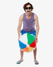 Men With Beach Ball Png Image - Beach Man Png, Transparent Png, Free Download