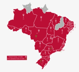 Map Of Poverty In Brazil, HD Png Download, Free Download