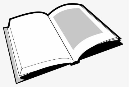 Transparent Open Book Clip Art Png - Book Cartoon Black And White, Png Download, Free Download