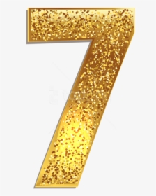 Glitter Gold Number 7, HD Png Download, Free Download