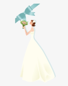 Shower Gown Bridal Illustration Wedding Free Download - Illustration, HD Png Download, Free Download
