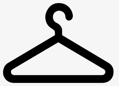 Clothes Hanger Dress Clip Art - Hanger Clipart Black, HD Png Download, Free Download