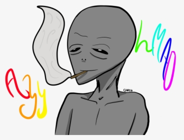 Ayylmao By Chronological Rising - Ayy Lmao Alien Drawing, HD Png Download, Free Download