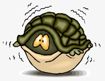 Clipart Turtle Top - Turtle Inside Shell Cartoon, HD Png Download, Free Download