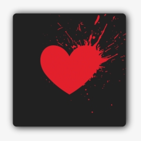 Poker Spade Icon Splash Diwali Coasters - Heart, HD Png Download, Free Download