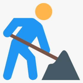 This Is A Picture Of A Person Leaning Over To The Right, - Work In Progress Icon Blue, HD Png Download, Free Download