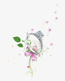 Diamond Love In Wedding Falling Ring Clipart - Wedding Flower Falling Png, Transparent Png, Free Download