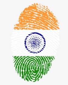 India Flag Fingerprint Country - Challenges To Digital India, HD Png Download, Free Download