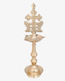 Cross South Indian Brass Oil Lamps - Brass, HD Png Download, Free Download